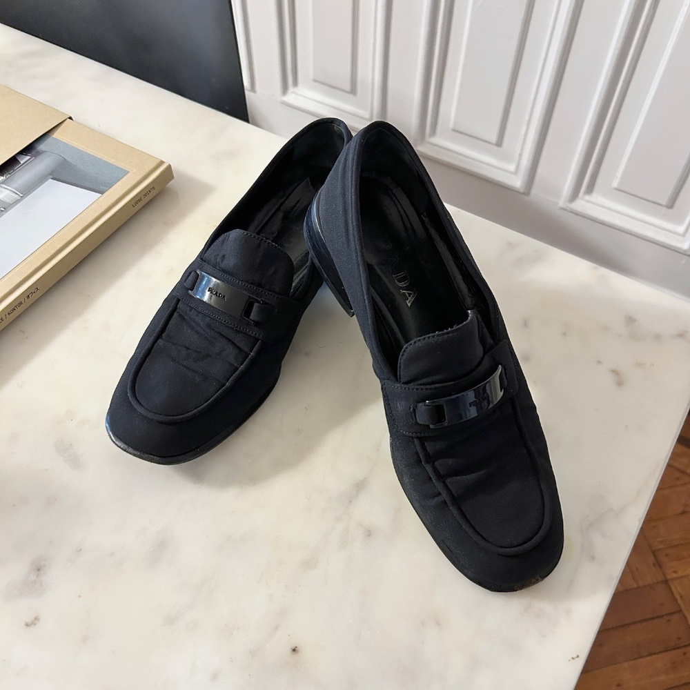 Prada Black Suede Loafers size 9.5 / 40